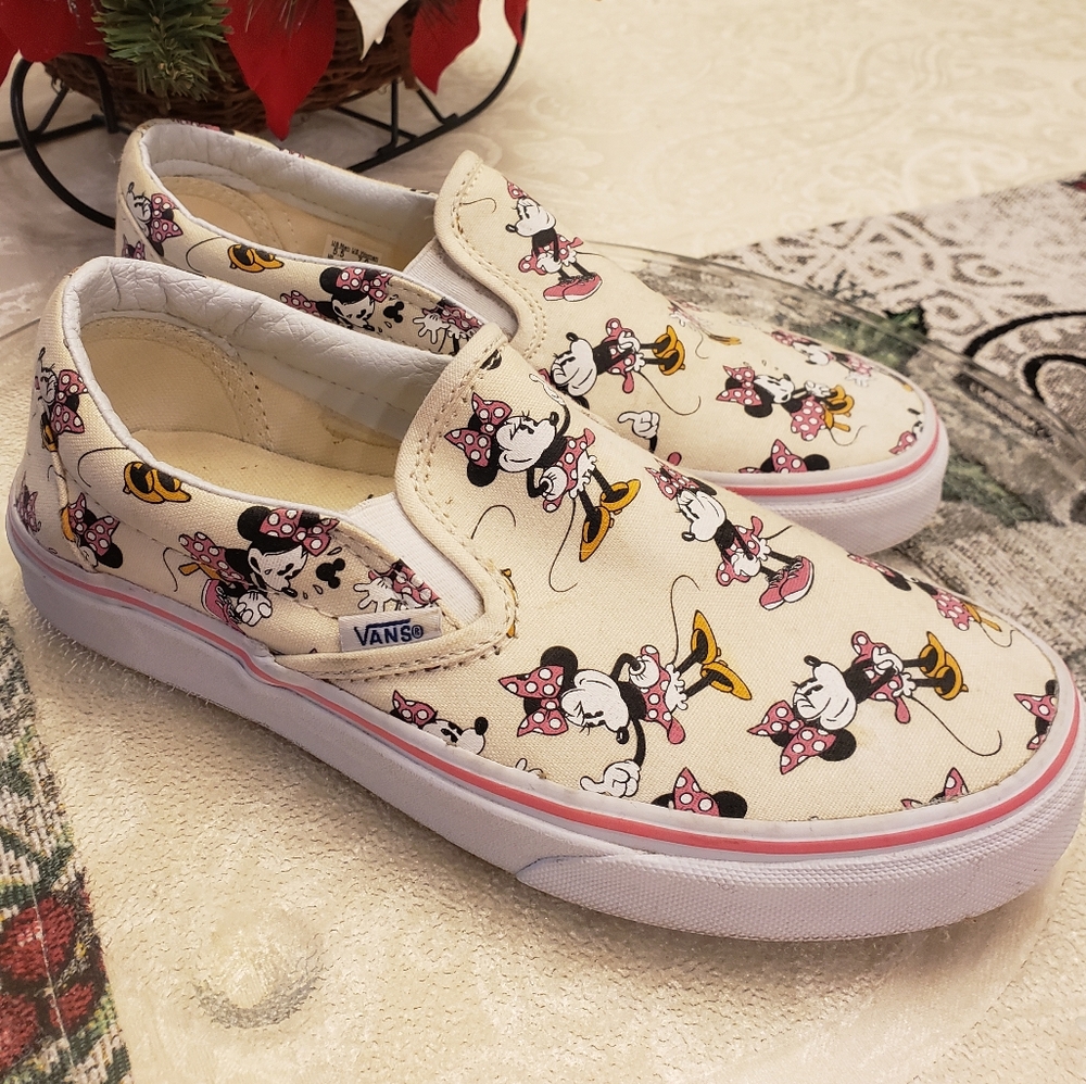 Disney x minnie mouse slip-on vans women's 7 men's 5.5